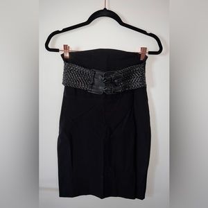 Black Pencil Skirt Stretch Bodycon S